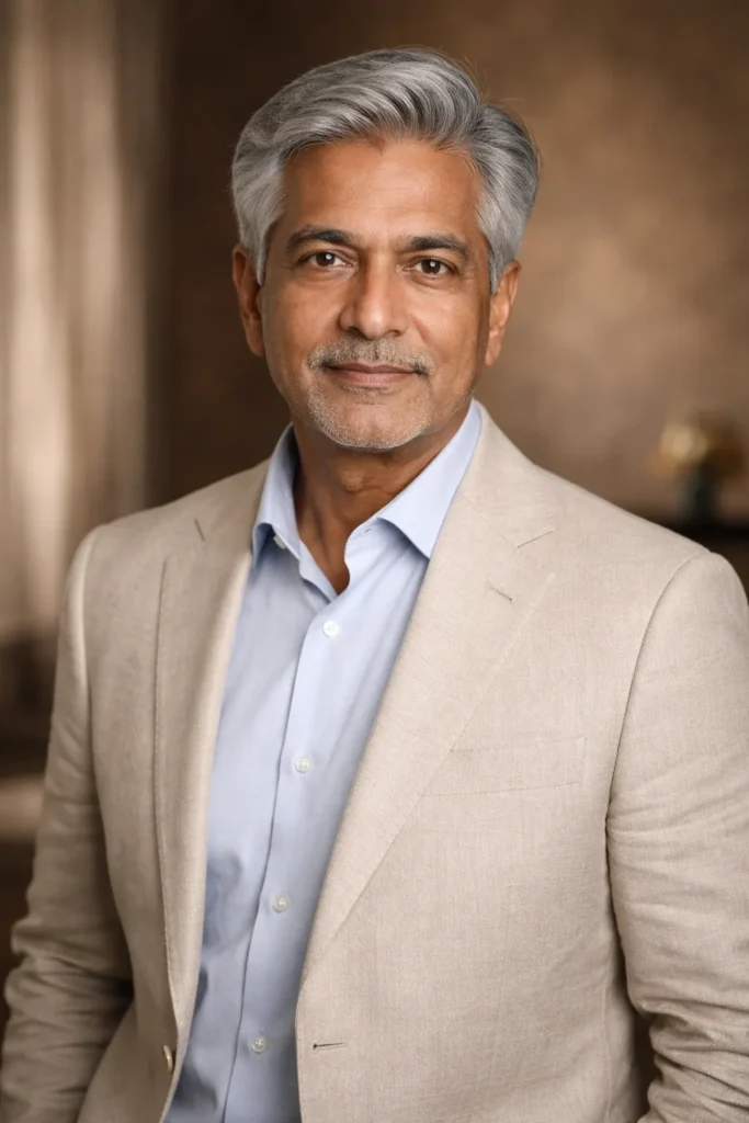 Classic Side Part with Natural Gray