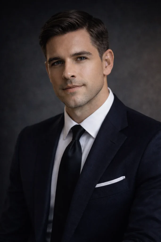 Classic Side Part with Tapered Sides