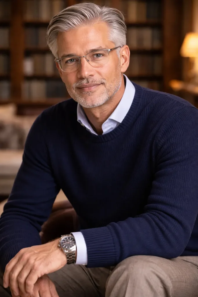 Classic Side Part with Volume