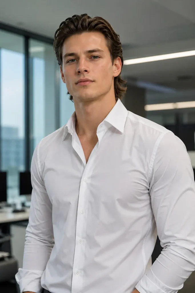 Clean Back-Swept Mullet