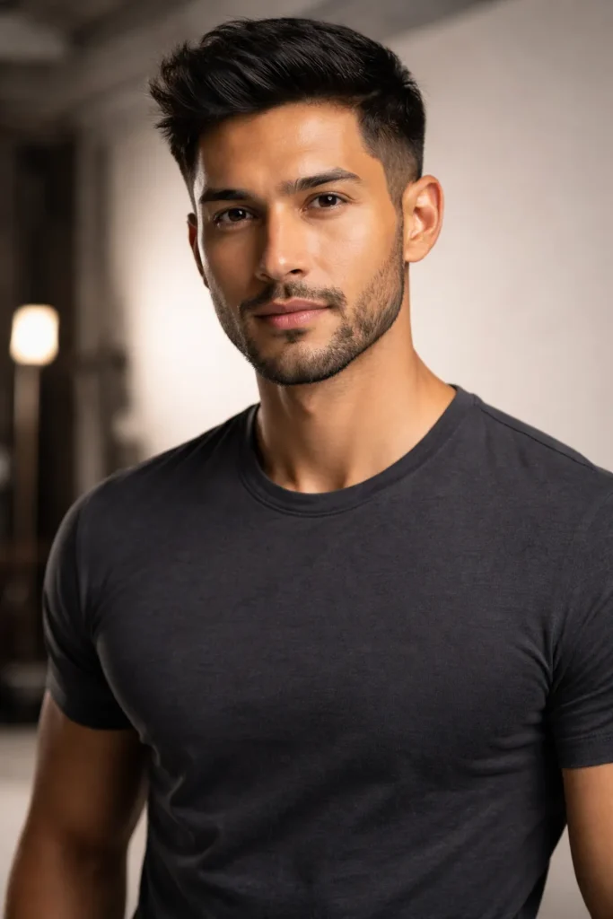 Clean Fade Beard with Natural Volume