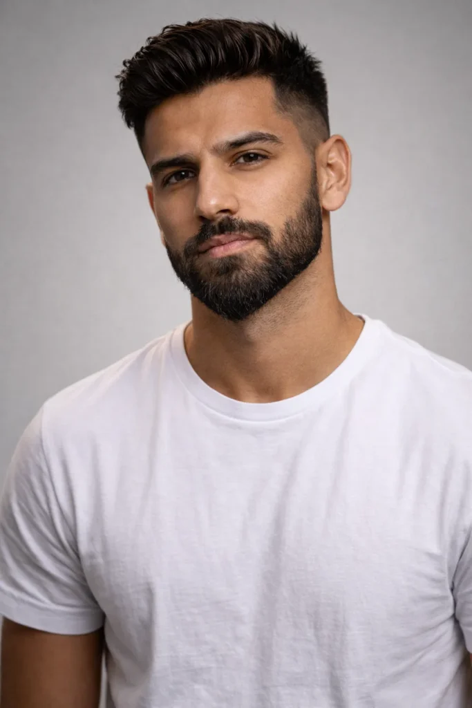 Clean Neckline Short Point Beard