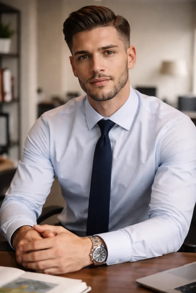 Comb Over with Taper Fade