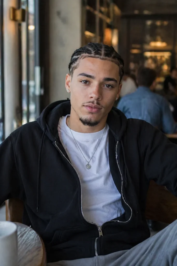 Cornrows With Middle Part