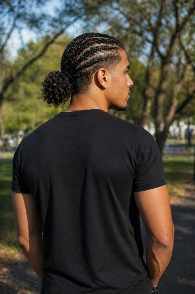 Cornrows into Ponytail