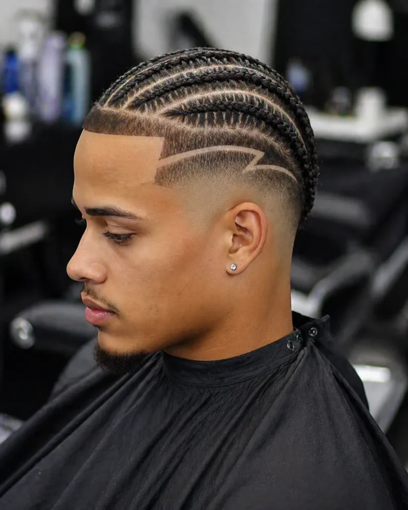 Cornrows with Fade Sides