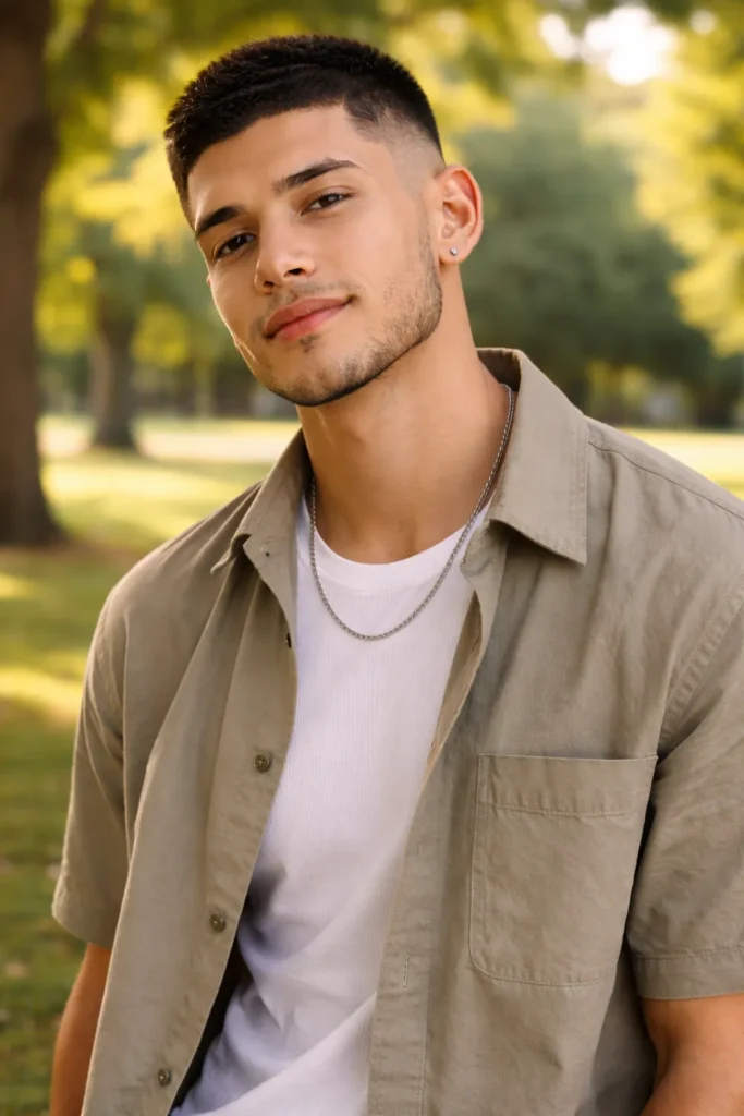 Crew Cut with Tapered Sides