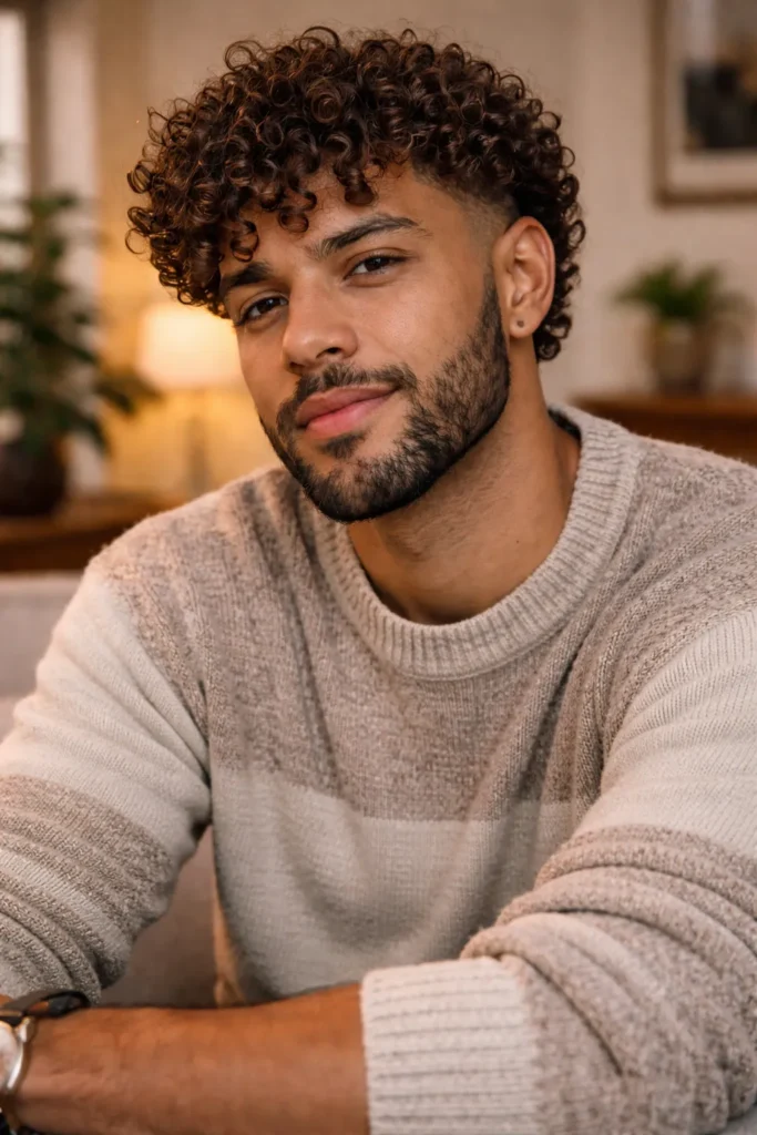 Defined Ringlet Curls + Rounded Beard