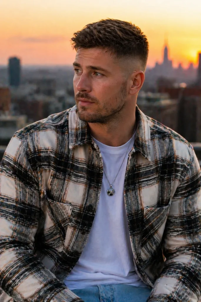 Disconnected Fade with Light Stubble