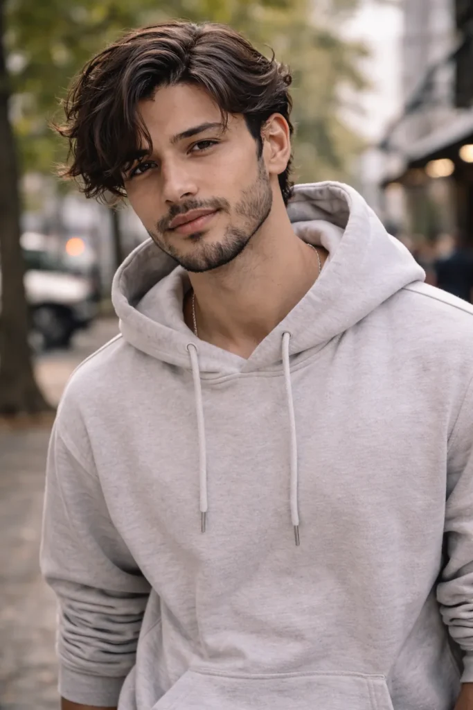 Drop Fade with Long Fringe