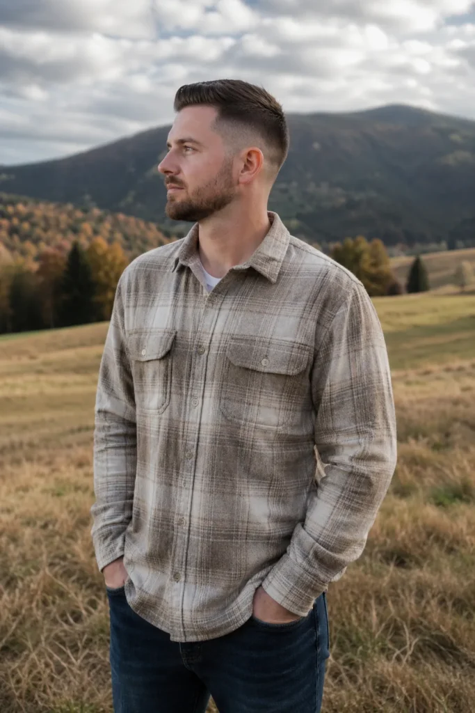 Drop Fade with Natural Beard