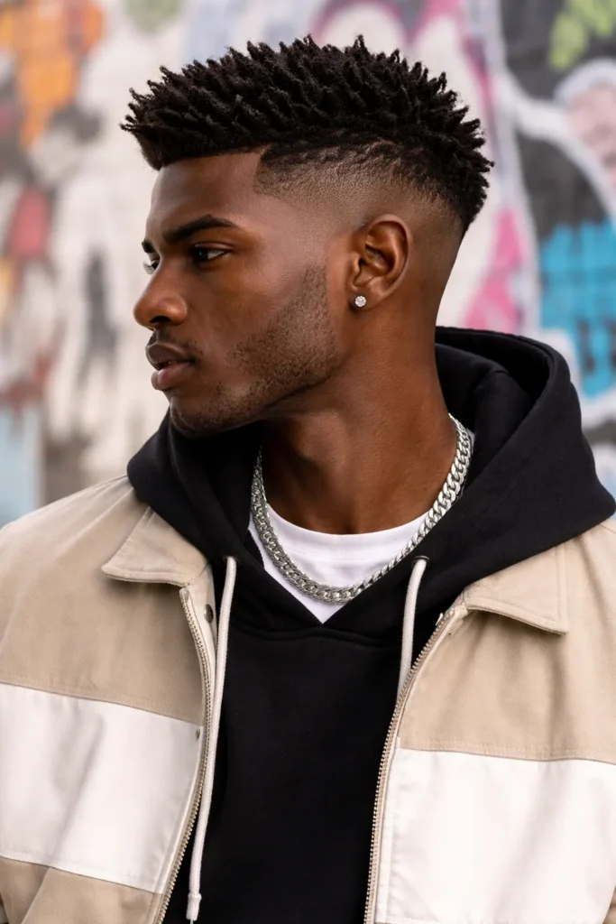 Drop Taper Fade with Textured Top