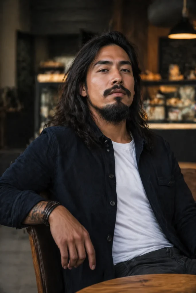  Ducktail Beard with Long Hair