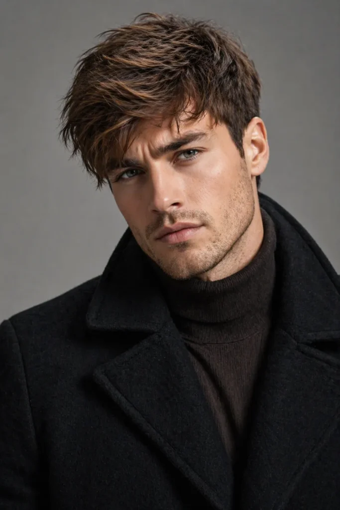 Edgy Layered Fringe with Side Sweep