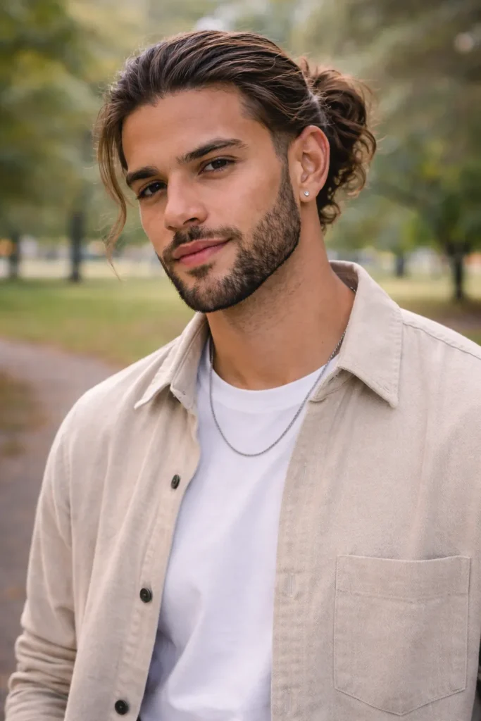 Feathered Low Loose Bun