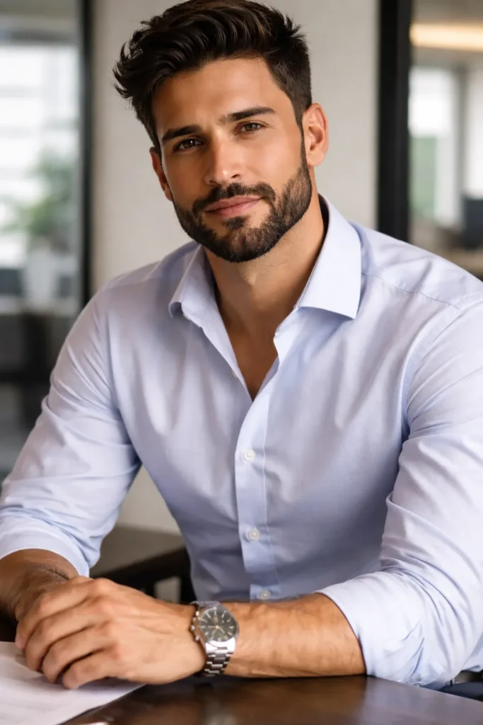 Full Beard with Tapered Cheeks