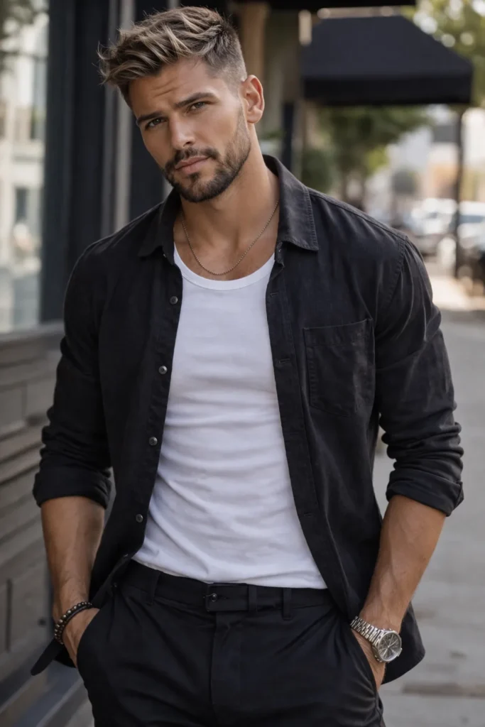 Golden Blonde with Taper Fade