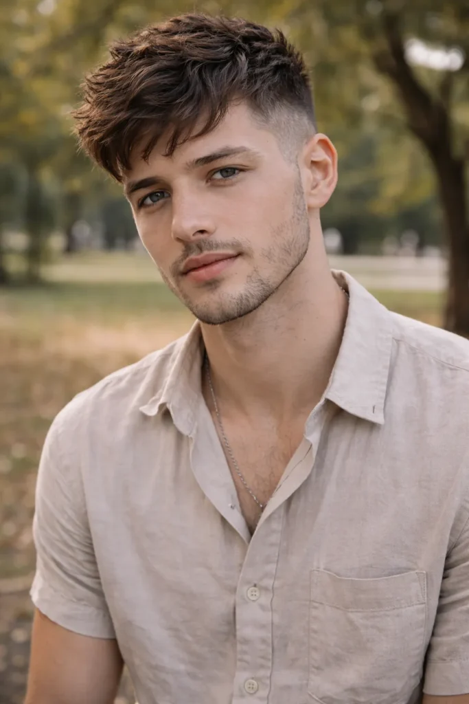 High Fade with Textured Crop