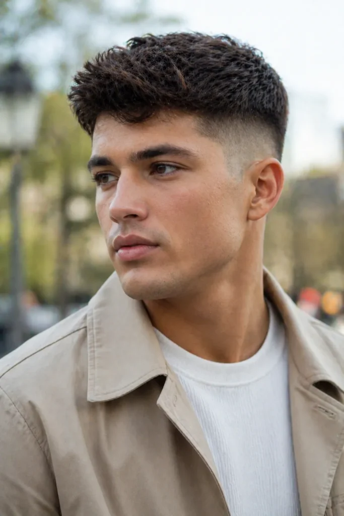 High Fade with Textured Waves