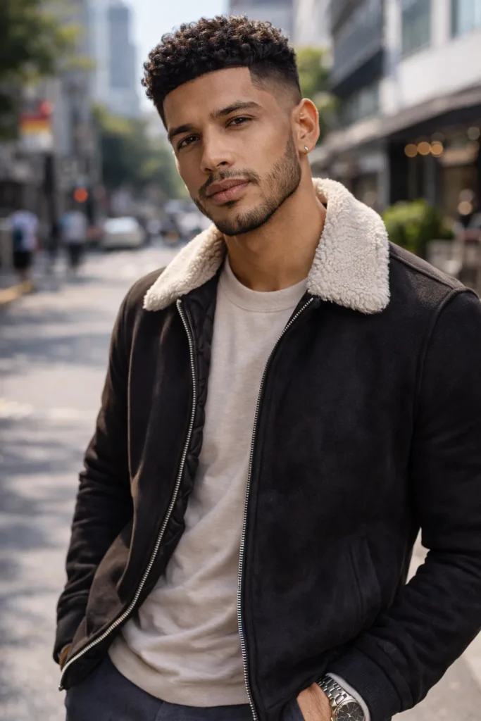 High Fade with Thick Textured Top