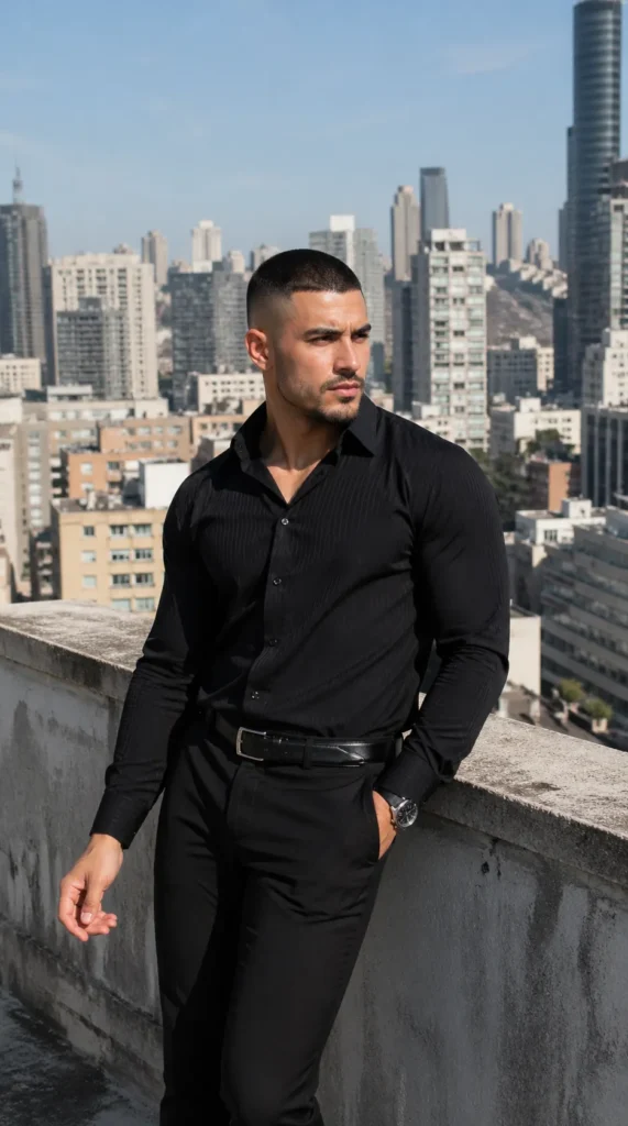 High Skin Fade Buzz (Bold and High Contrast)