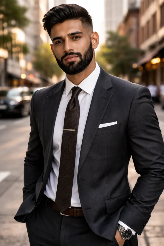 Italian Beard Fade with Volume