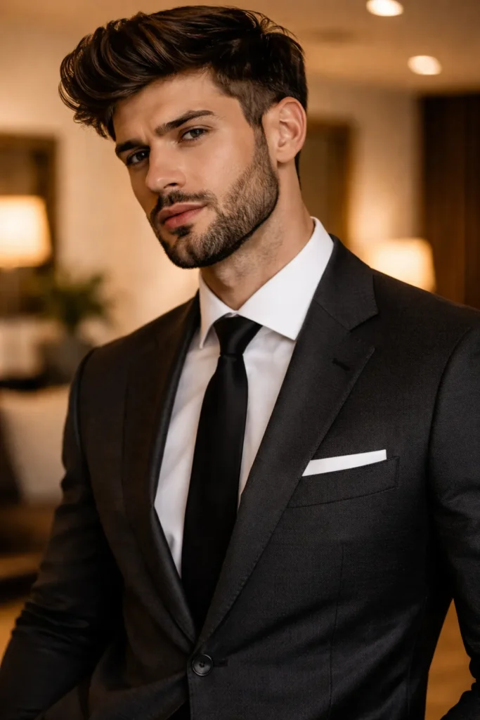 Italian Formal Beard Look