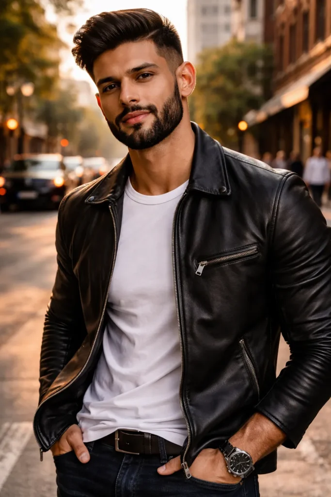 Italian Low Fade Beard with Sharp Edges