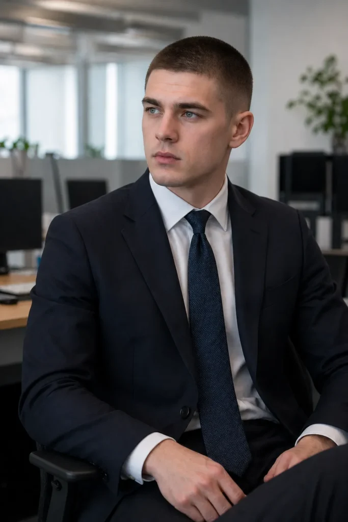 Ivy League Buzz Cut (Smart and Polished Style)