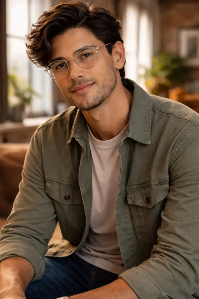 Layered Medium Cut with Glasses