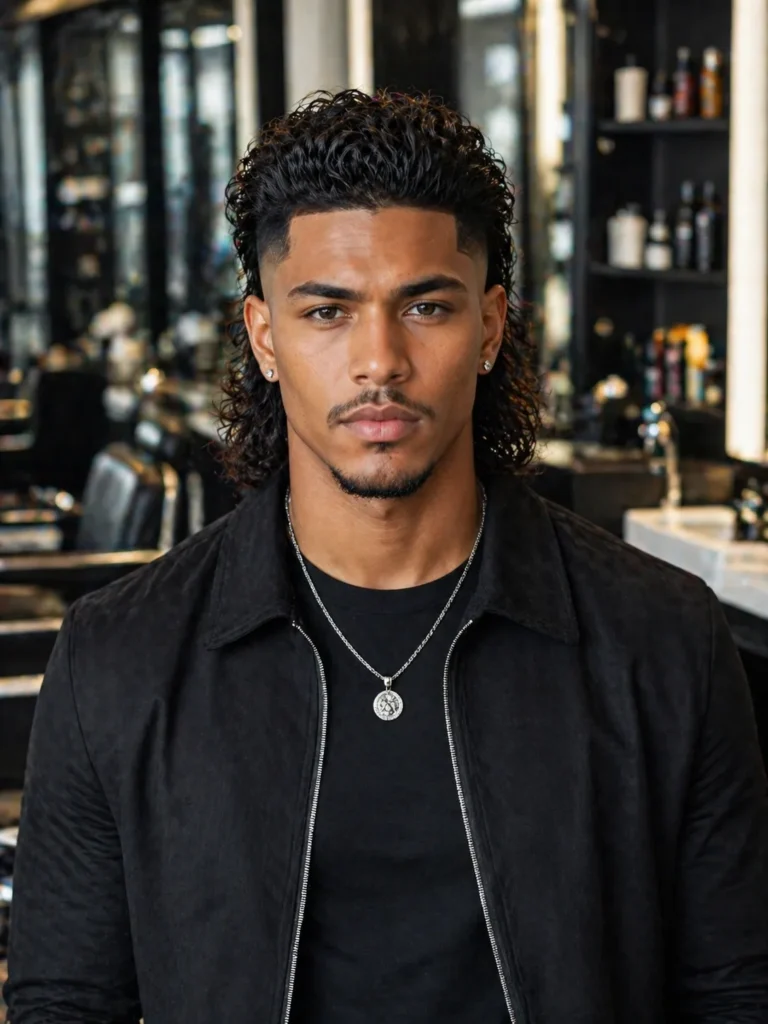 Layered Tapered Mullet With Clean Fade