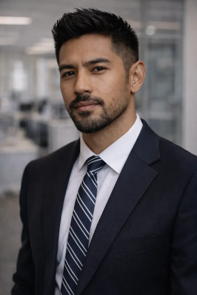 Light Corporate Beard With Definition