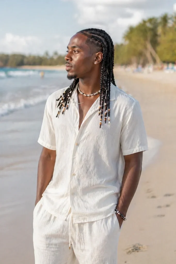 Long Braids With Beads