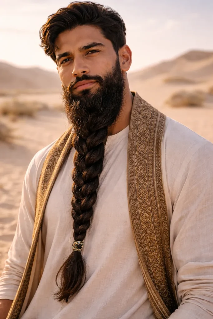 Long Full Beard Braid