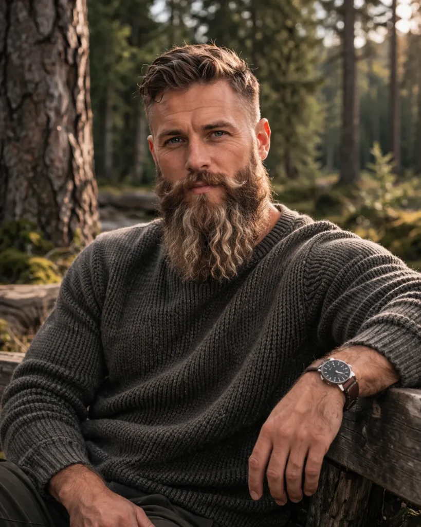  Long Viking Beard with Clean Mustache