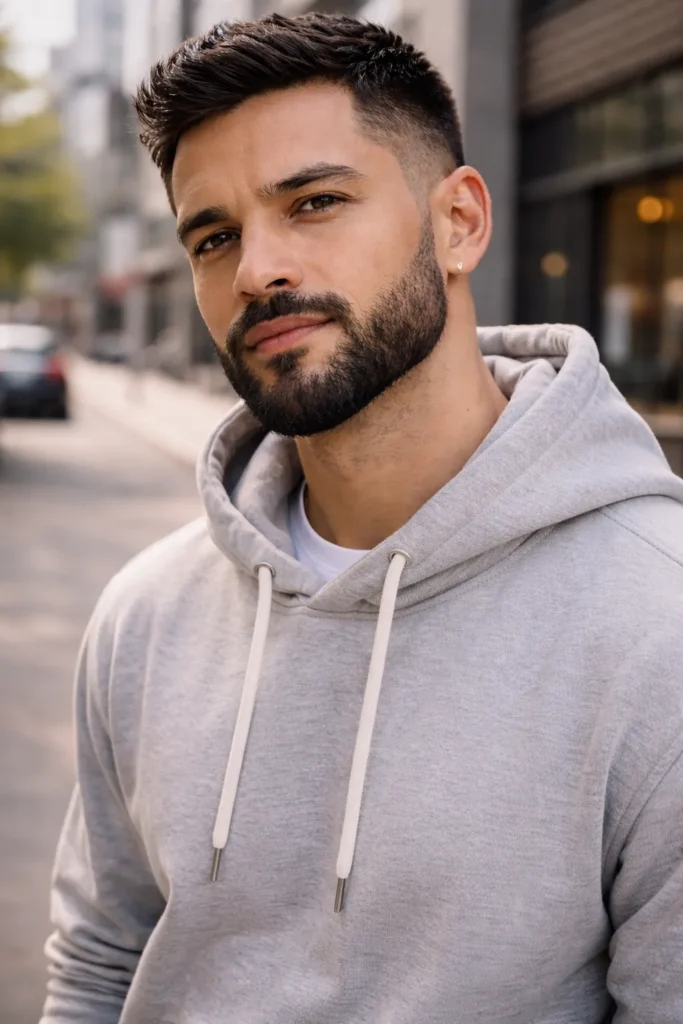 Low Fade Beard with Chin Volume