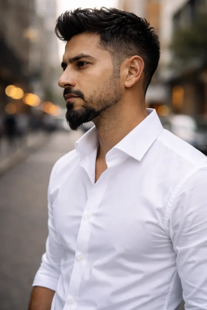 Low Fade Precision Pointed Beard