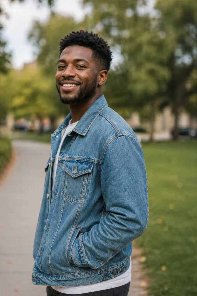 Low Fade with Curly Top
