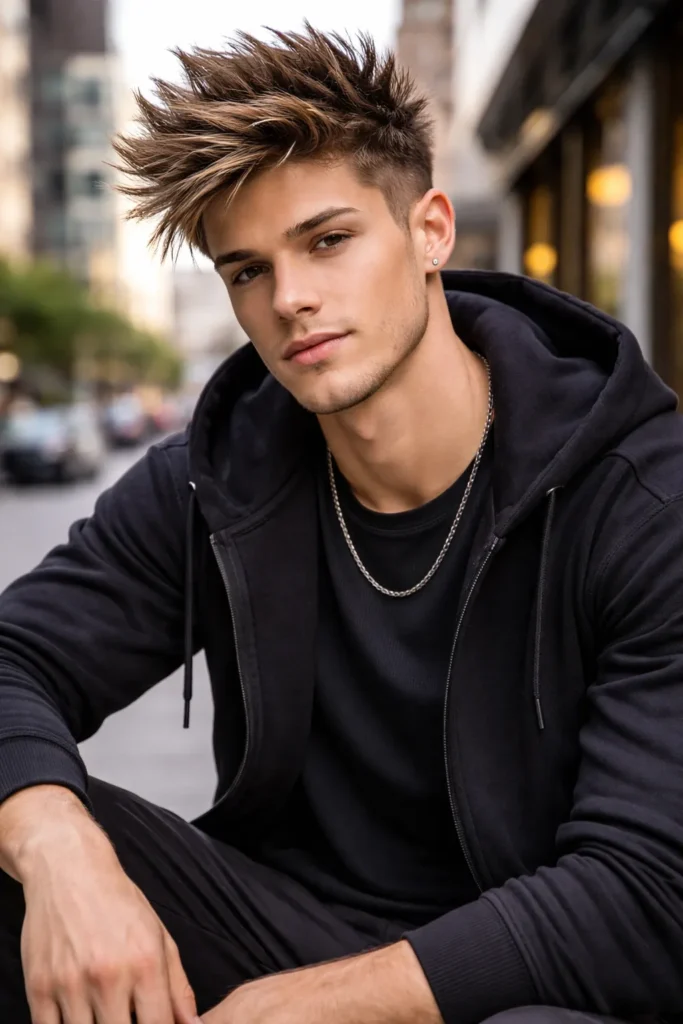 Low Fade with Long Comb Over