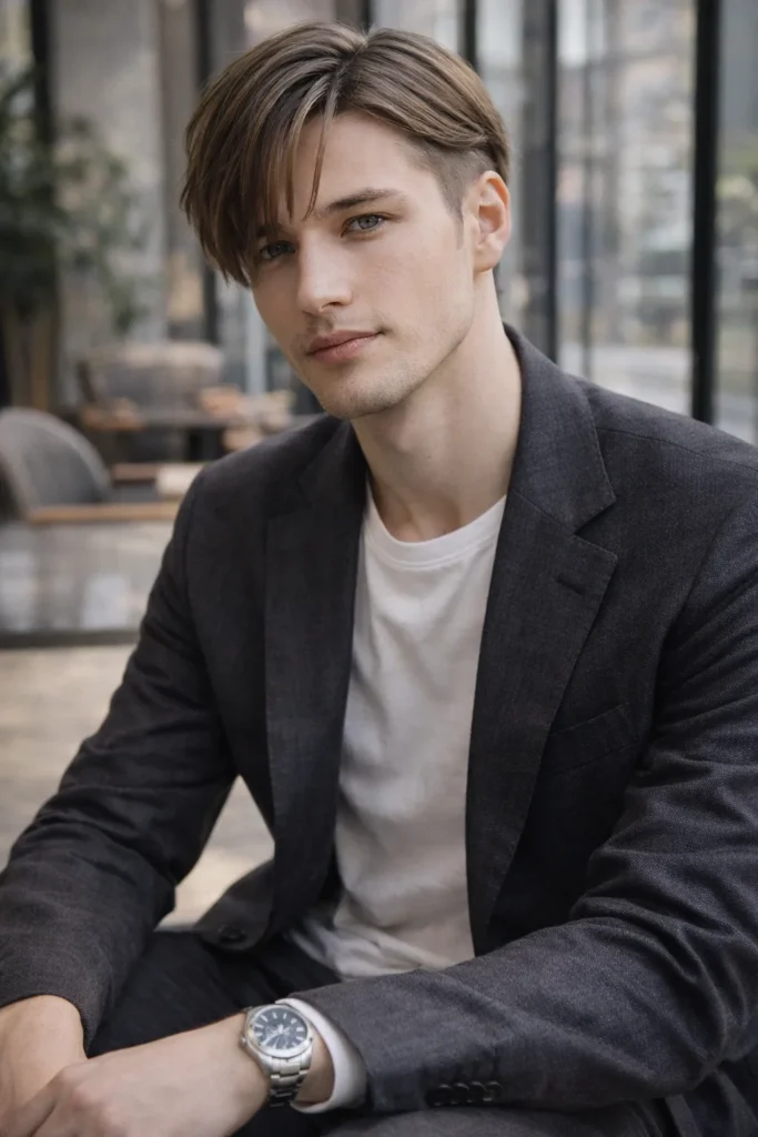 Low Fade with Long Straight Layers