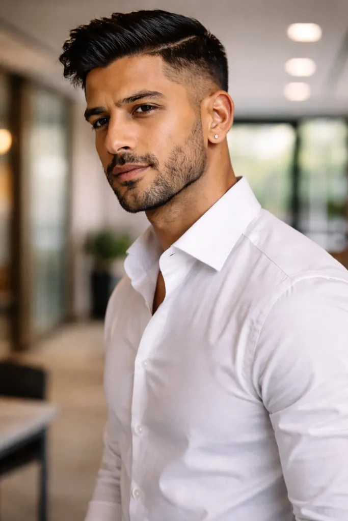 Low Fade with Side Part