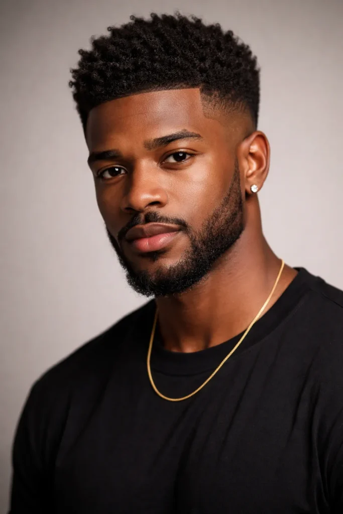 Low Fade with Thick Curved Top