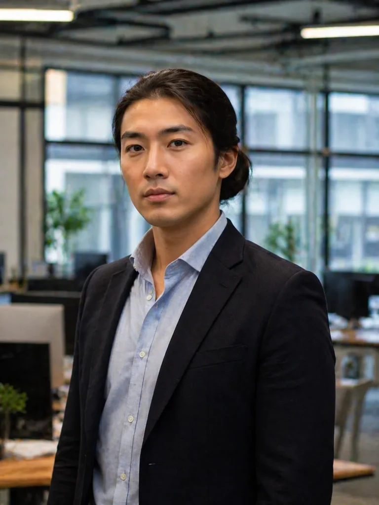 Low Man Bun with Subtle Side Part