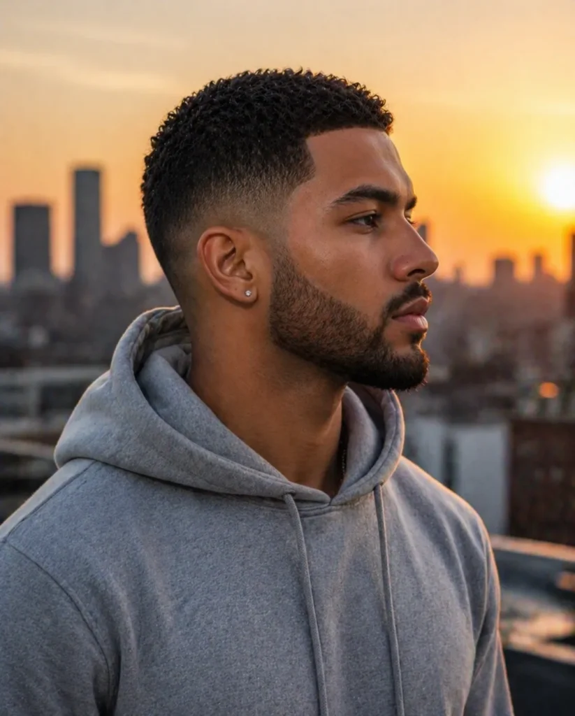 Low Taper Fade with Beard Fade Blend