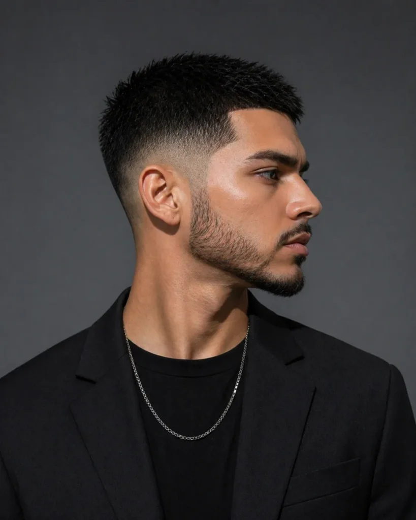 Low Taper Fade with Chin Strap Beard