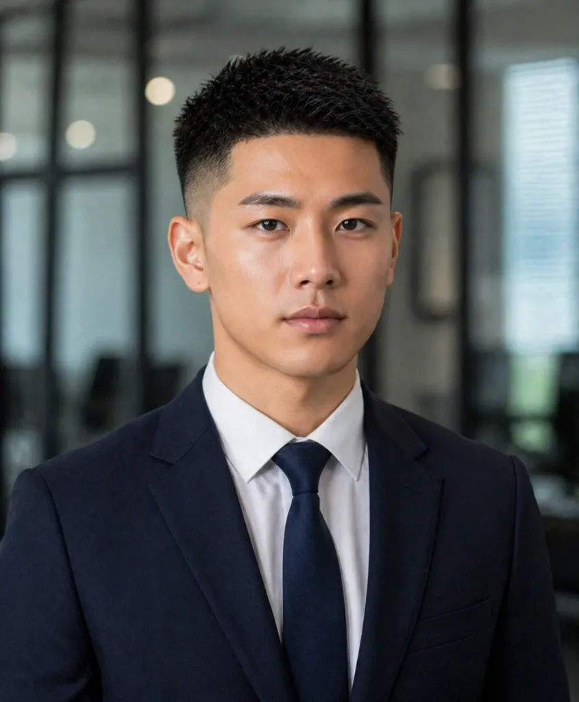 Low Taper Fade with Clean Shave