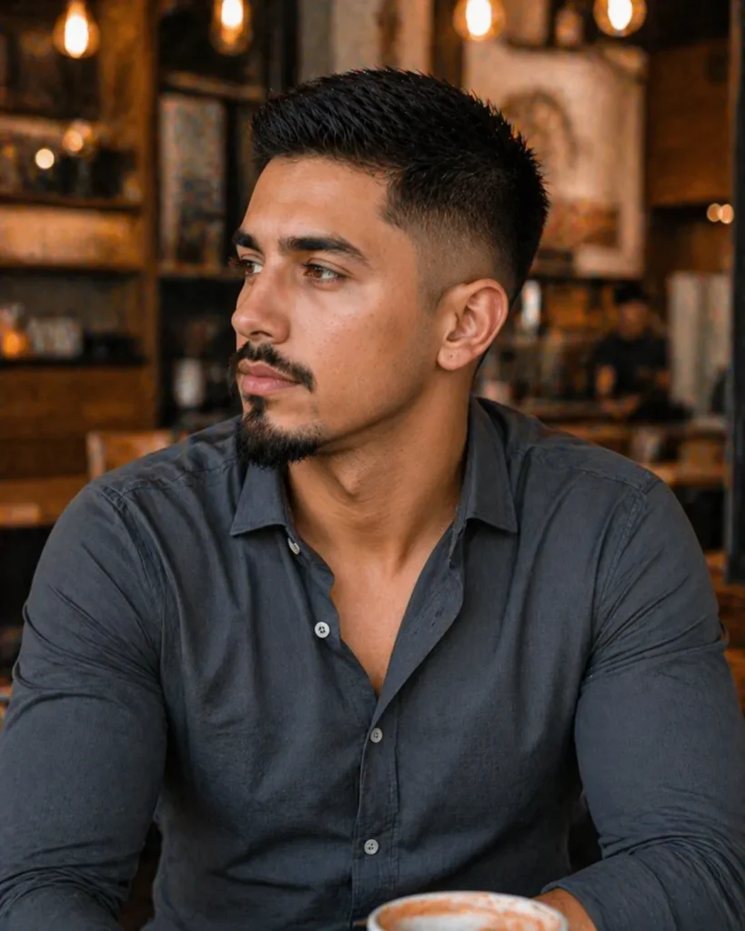 Low Taper Fade with Goatee