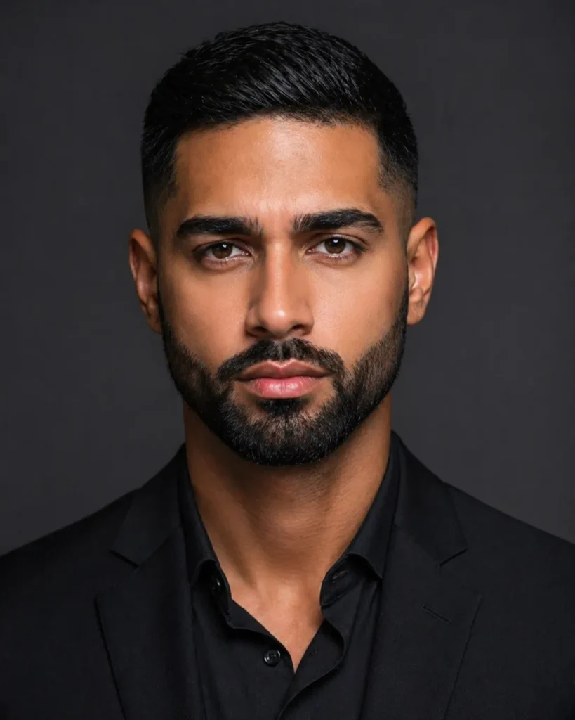 Low Taper Fade with Sculpted Beard