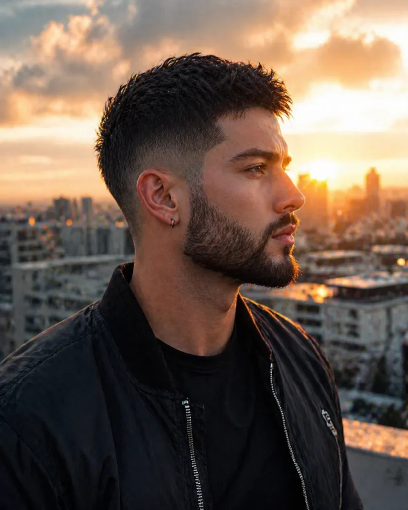 Low Taper Fade with Tapered Beard