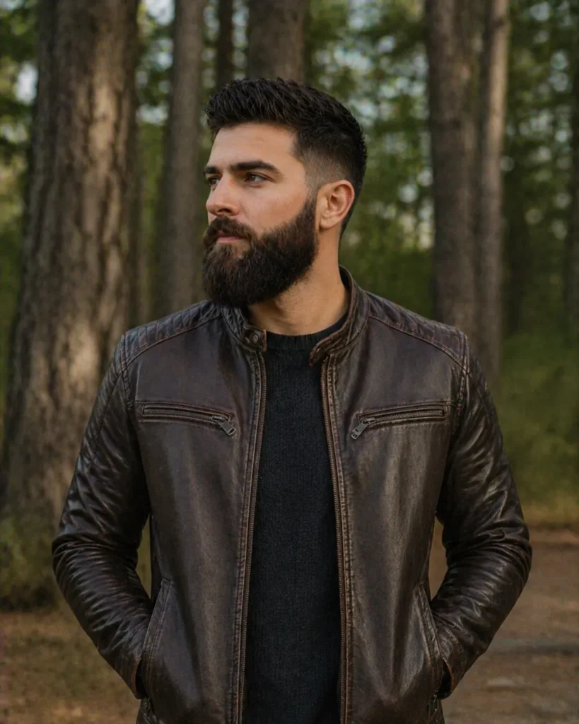 Low Fade with Thick Beard